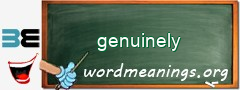 WordMeaning blackboard for genuinely